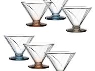 LEONARDO Eisschale CONO, Eisbecher aus Glas, 270 ml, farbig, 6er-Set, Glas, (Set, 6-tlg), spülmaschinengeeignet