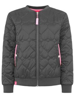 Zwillingsherz Bomberjacke "Be Happy" modisch, Kontrastdetails, regular fit, langärmelig, mit Herzsticker