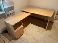 Schreibtisch, Bürotisch, Eckvariante, buche, zu verkaufen - Arnstein Zentrum