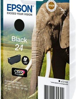 Epson Black 24 Tintenpatrone (original Druckerpatrone 24 schwarz)
