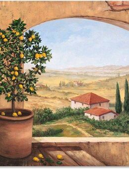 Artland Wandbild Fenster in der Toskana, Fensterblick (1 St), als Alubild, Outdoorbild, Leinwandbild, Poster, Wandaufkleber