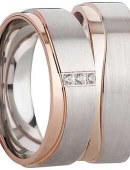 Edle bicolor Ringe aus 925er Sterling Silber SR986-SR987 - Aholming