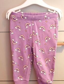 Lila Hose Regenbogen Gr. 74/80 leicht gefüttert - Kissing