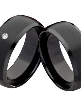 Partnerringe Wolframringe PW152 mit Zirkonia - Aholming