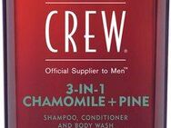 American Crew Haarshampoo 3In1 Chamomile & Pine Shampoo, Conditioner & Body Wash 450 ml, 1-tlg., Für Herren aller Haartypen, spendet Feuchtigkeit, beruhigt Kopfhaut.