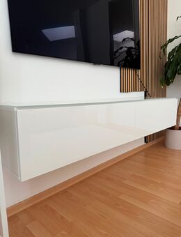 Sideboard lowboard weis Hochglanz mit glasplatte - Berlin Spandau