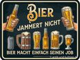 Lustiges Blechschild Bier jammert nicht Getränke Bar Kneipe 17x22 cm in 80331