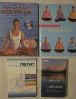 3 Bücher: Meditation -> z.B. Meditation, Tobin Blake neuwertig - München