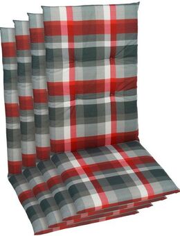 GO-DE Hochlehnerauflage, (Spar-Set, 4 St), Maße ca.: 48 cm x 118 cm x 5 cm