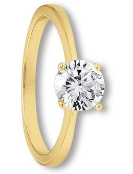 ONE ELEMENT Goldring Zirkonia Ring aus 333 Gelbgold, Damen Gold Schmuck