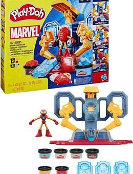 Hasbro Knete Play-Doh, Marvel Iron Man Buntes Labor, mit Licht und Sound