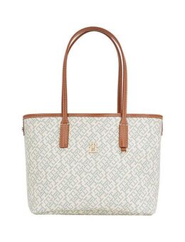 Tommy Hilfiger Tragetasche TH MONOPLAY LEATHER MINI TOTE, Damen Henkeltasche mit herausnehmbarer Innentasche