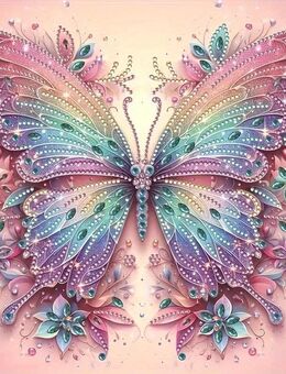 diamond painting Schmetterling 30x30 cm mit Zubehör neu - Kuchen