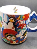 Tasse Weihnachten 9cm hoch 8cm breit Weihnachtszeit Christmas Schneemann Pinguin in 45259