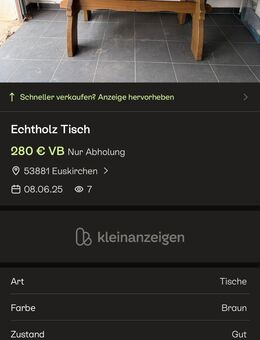 Echtholz Tisch - Euskirchen