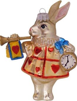 Krebs Glas Lauscha Christbaumschmuck CBK70208, Weihnachtsdeko, Christbaumschmuck (1-tlg), Kaninchen aus Glas