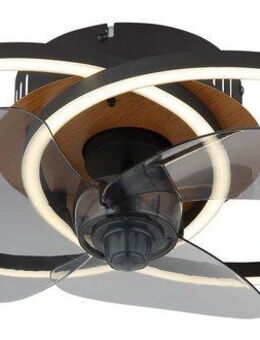 GLOBO LIGHTING Deckenleuchte KAREN, Dimmfunktion, Fernbedienung, Infrarot inkl., Memoryfunktion, Nachtlichtfunktion, Timerfunktion, Ventilatorfunktion, mehrere Helligkeitsstufen, LED fest integriert, warmweiß - kaltweiß, Deckenventilator, Deckenlampe,...