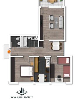 Sonnige 3-Zimmer-Wohnung mit Balkon - Straubing