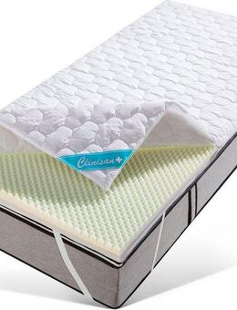 fan, Topper Clinisan Punktoflex, Bezug kochfest 95°, 6 cm hoch, Baumwolle, Komfortschaum, Polyester, kochfester Bezug - Druckentlastung durch Noppen-Struktur