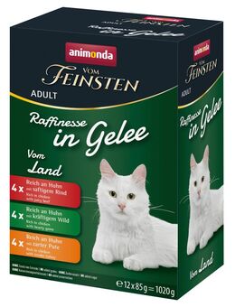 animonda Vom Feinsten Adult Raffinesse in Gelee 24 x 85 g - Mixpaket Varietäten vom Land (3 Sorten)