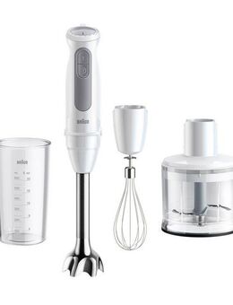 Braun Stabmixer MultiQuick 5 MQ 50236 M - 1000 W, 21 Geschwindigkeiten, Schneebesen, 1000 W, Spritzschutz, 500 ml Zerkleinerer, Mahlklinge, spülmaschinenfest