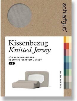 Schlafgut Kissenbezug Pure flexibler Kissenbezug für Nackenstützkissen, (1 Stück), Bio-Baumwolle mit Elasthan, mit Gummizug, bügelfrei