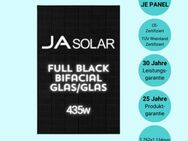 PREISSENKUNG - MEGA-DEAL! Solarmodul / Solarpanel JA-SOLAR JAM54D41-435/LB 435W / Bifacial (Glas-Glas) / geeignet für Solaranlagen / Photovoltaikanlagen und Balkonkraftwerke oder Steckersolaranlagen. - Heinsberg