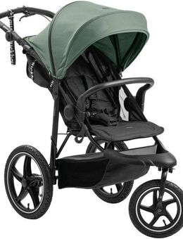 Hauck Dreirad-Kinderwagen Runner 3, Jungle Green, mit XXL-Lufträdern u. Handbremse, bis 22 kg belastbar