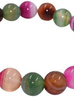 Firetti Armband Schmuck Geschenk Armschmuck Armkette Edelstein Perlen, Onesize, Made in Germany - mit Achat
