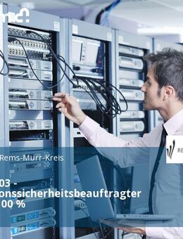 154/25/0003 - Informationssicherheitsbeauftragter (m/w/d), 100 % - Waiblingen