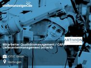 Mitarbeiter Qualitätsmanagement / CAPA / Lieferantenmanagement (m/w/d) - Hechingen
