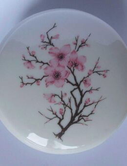 Flache Porzellandose mit Rosenmotiv - Münster
