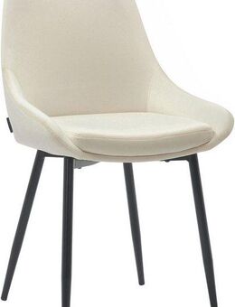 INOSIGN Esszimmerstuhl Niam, Polsterstuhl, 2er Set, schwarze Metallbeine, pflegeleichter Samtvelours Bezug