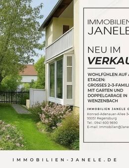 Wohlfühlen auf allen Etagen: Großes 2–3-Familienhaus mit Garten und Doppelgarage in Wenzenbach - Wenzenbach