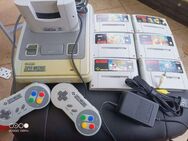 Super Nintendo SNES Konsole + 6 Spiele & Game Boy Adapter Konvolut - Ratingen