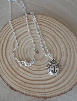 ☝️☝️☝️Halskette, 925 Sterling Silber plat.+Anhänger Glückskäfer, NEU⭐⭐⭐⭐⭐ - Gersthofen
