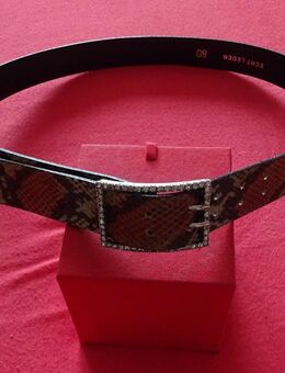 Gürtel in Schlangenlederoptik aus Leder Länge 80cm - Trebbin
