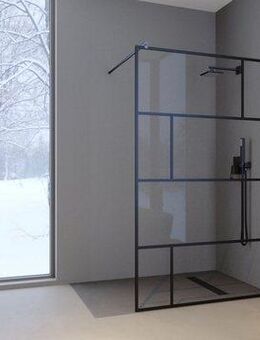 Marwell Walk-in-Dusche Bricks, Einscheibensicherheitsglas, ohne Haltestange, 90x195 cm