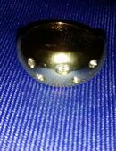 Gold Ring Modeschmuck Vergoldet mit Steinen in 58091