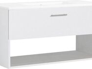 welltime Waschtisch Trento Light, 60cm, 80cm, 100cm, Keramik-Auflagebecken, 1 Auzug und 1 offenes Fach