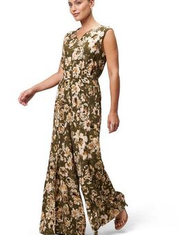 Zero Overall Damen Jumpsuit mit Blumendruck 32 Inch (1-tlg) drapiert /gerafft