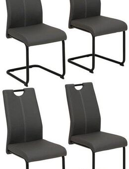 HELA Freischwinger CORA (Set, 4 St), Tragegriff in schwarz