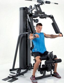 Finnlo by Hammer Kraftstation Autark 1500, 1 Gewichtsblöcke (Butterflystange, Latzug, Ruderfunktion und mehr), multifunktionale Fitnessstation, max. Trainingsgewicht 100 kg
