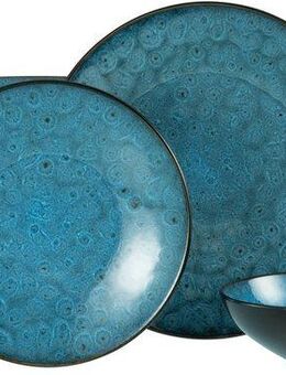 CreaTable Teller-Set Capri, Tellerset 18-tlg (18-tlg), 6 Personen, Steinzeug, Reaktivglasur