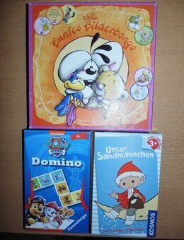 Diddl Bilderbongo+Ravensburger Paw Patrol Domino+Kosmos Unser Sandmännchen Lotto-Spiel ab 3 Jahren, 3 Spiele zusammen 6,- - Flensburg