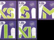 Kurierunion: MiNr. 1 - 5, 25.11.2004, "Stilisierte Buchstaben", Satz, postfrisch - Brandenburg (Havel)