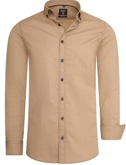 Rusty Neal Langarmhemd mit dezenter Kontrast-Naht