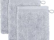 Möve Waschhandschuh Superwuschel, (Set, 3-St), Waschhandschuh Set mit Bordüre, 100% Premium Cotton Baumwolle, weich