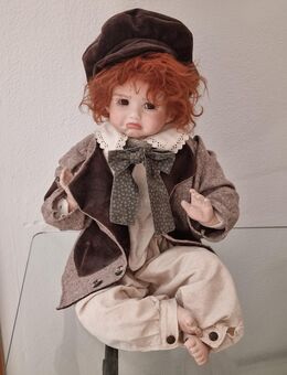 Porzellanpuppe mit hochwertiger Kleidung, Echthaar, 60cm - Wörth (Rhein)