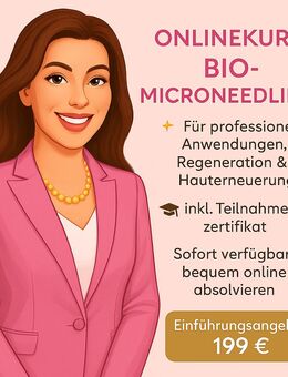 Bio-Microneedling Ausbildung – Onlinekurs mit Zertifikat - Hamburg